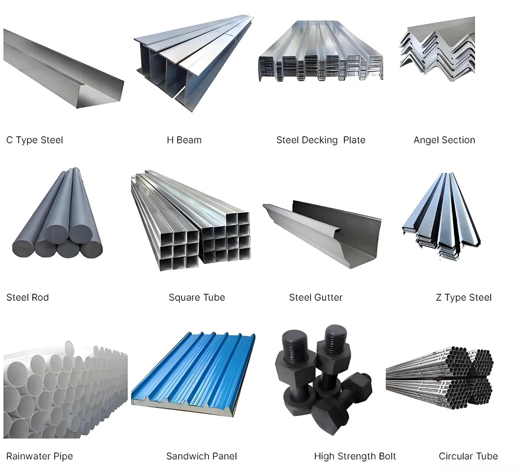 C. Z Shape Steel Channel Flexible Customized Storage Facility Prefabricated Warehouse Clear Span Building