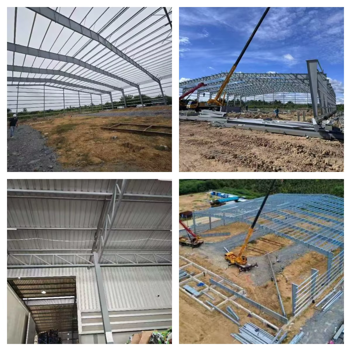 Modular Prefabricated Steel Frame Warehouse Building Kits Fast Erection Multi-Story Steel Structure Workshop