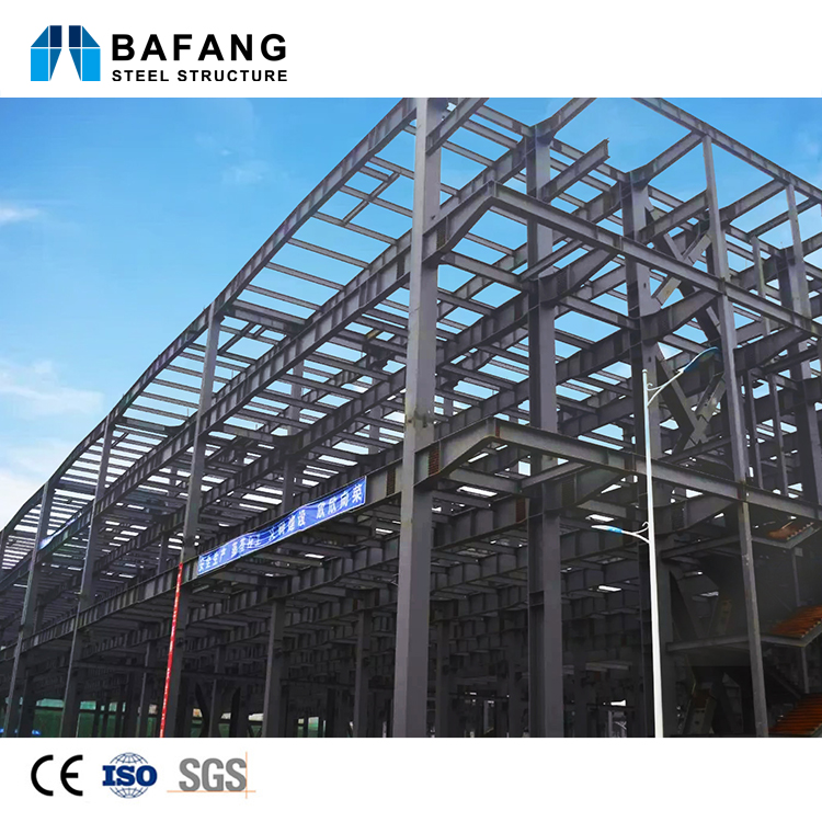 Multi-story Prefabricated Steel Structure Buildings for Production Workshops Supermarkets Offices Use 5+ Year Warranty
