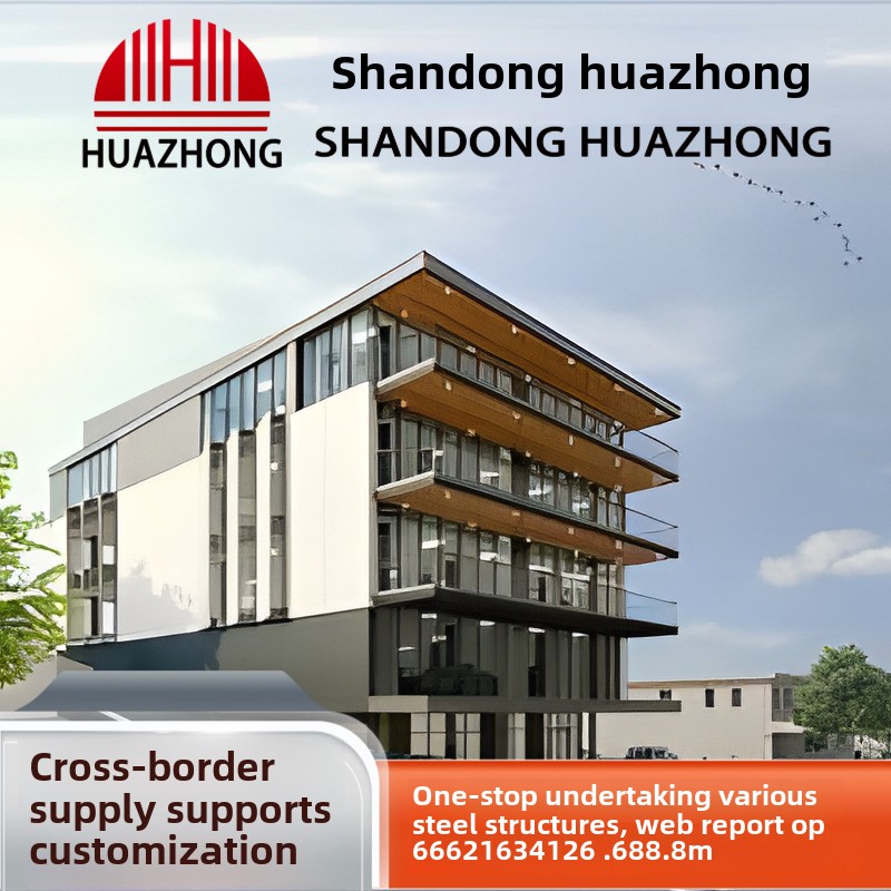 Large Span Steel Structure Buildings for Factory Power Plant Gas Station Eco-friendly Welded Steel Frame Design for Scenic
