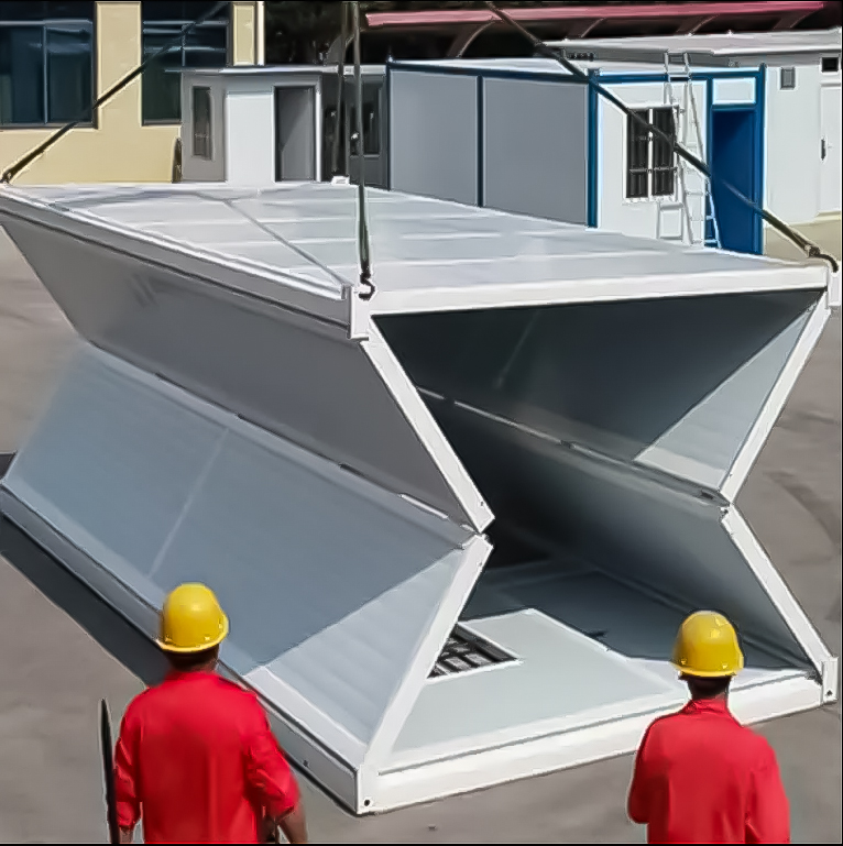High Quality Steel Folding Container House Prefabricated Office Sentry Box for Dormitory Flat Pack Home Living for Villa Hotel