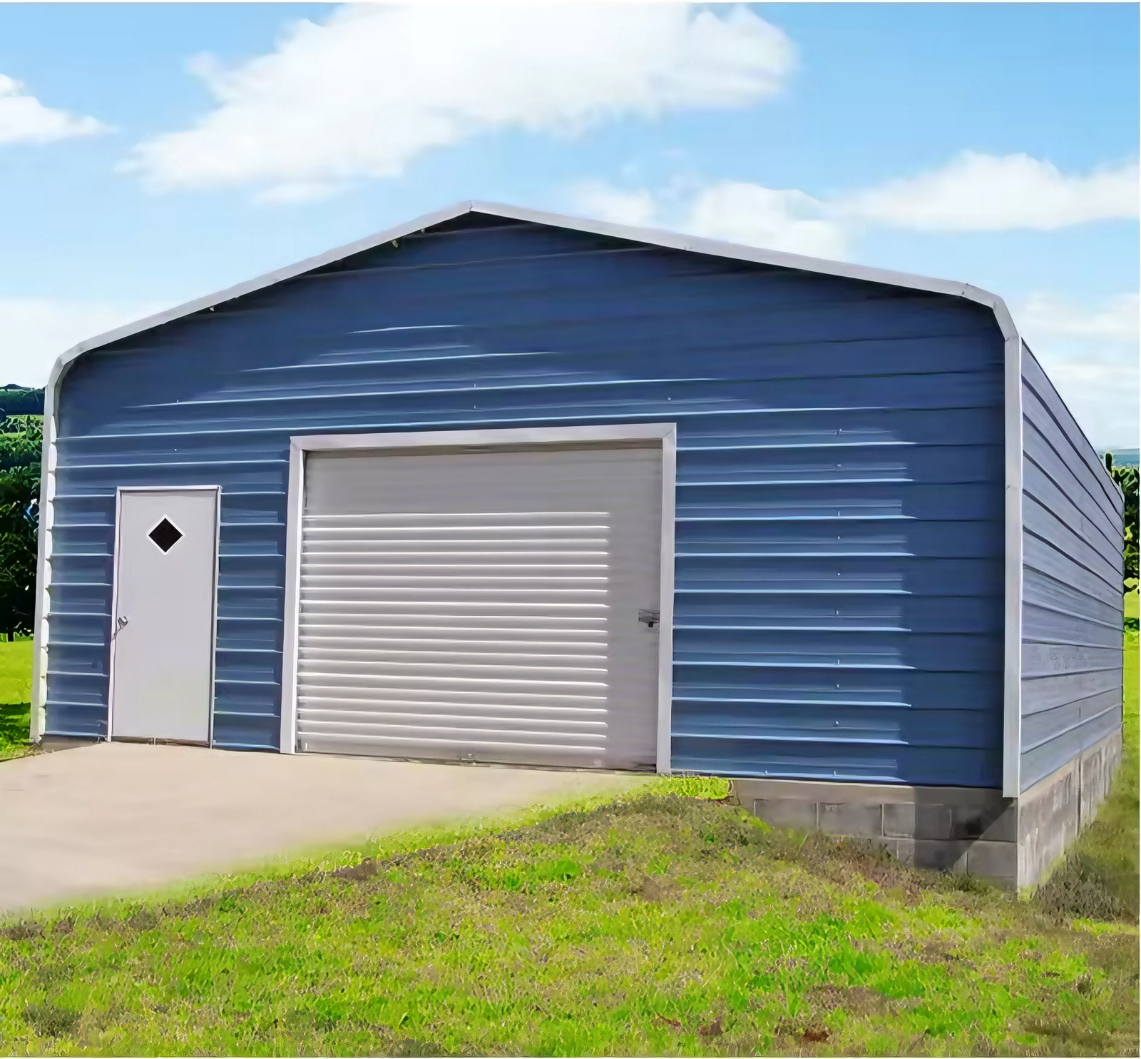Prefabricated Workshop Prefab Light Steel Structure Farm Storage Warehouse Metal Building Kits with Welding &amp; Bending Services