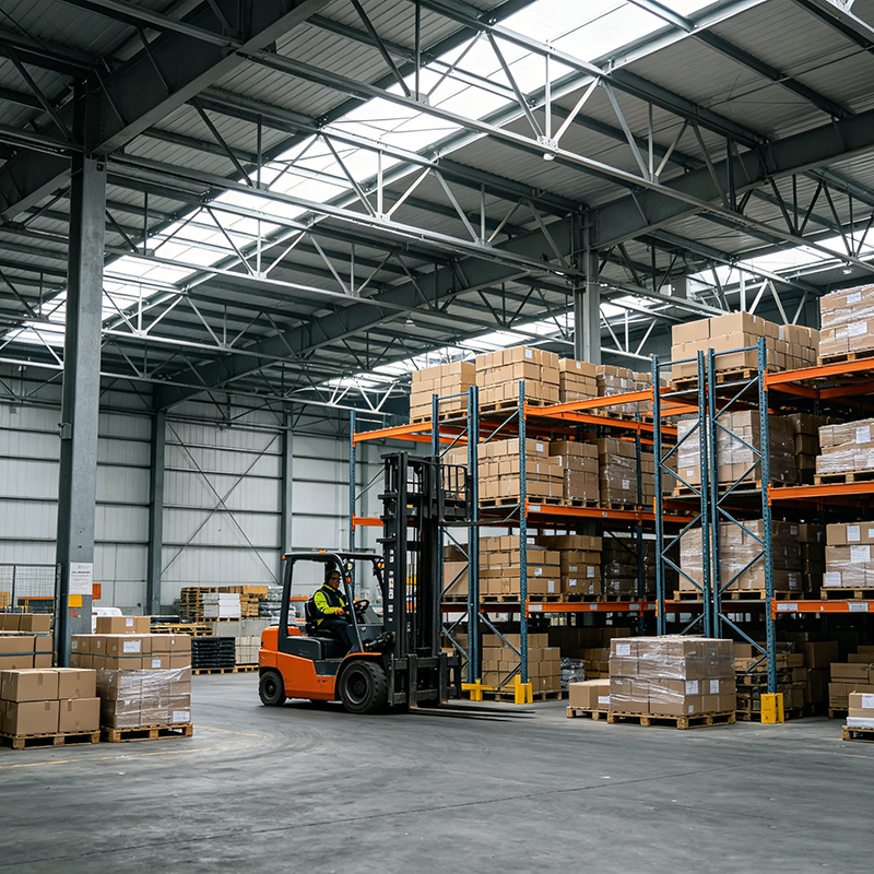 Steel Structure Building for Logistics and Warehousing Center Prefabricated Industrial Warehouse Construction