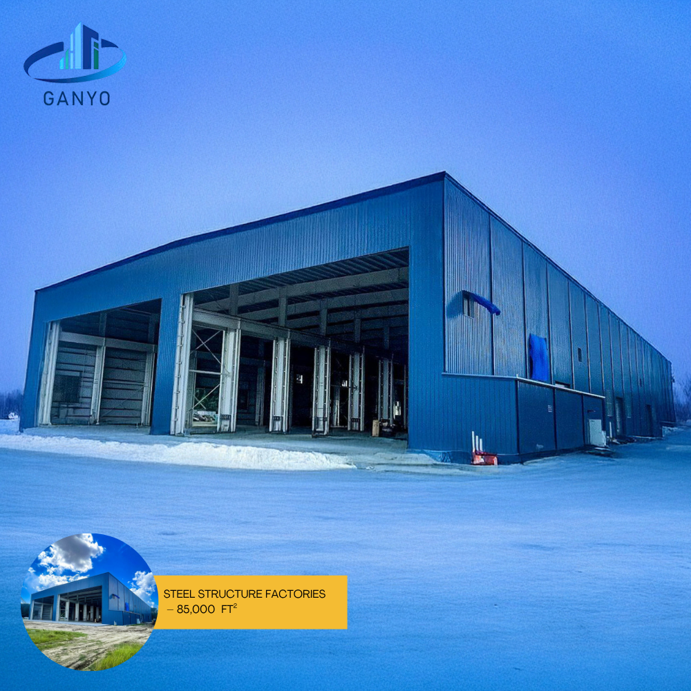 New Prefabricated Heavy Duty Hangar Steel Structure Warehouse for Industrial Factory or Aircraft Maintenance Building Projects