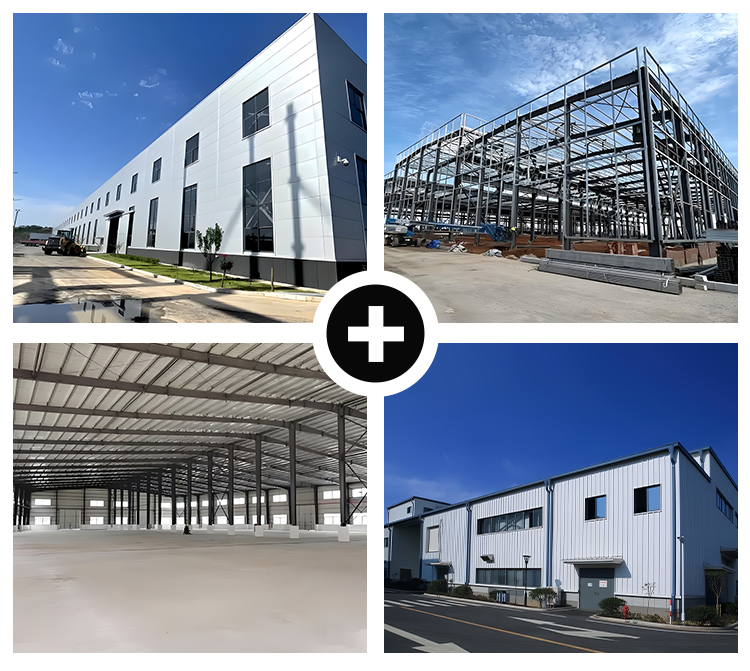 High Quality Prefabricated Metal Structure Factory Warehouse Steel Workshop Building Large Span Industrial Frame