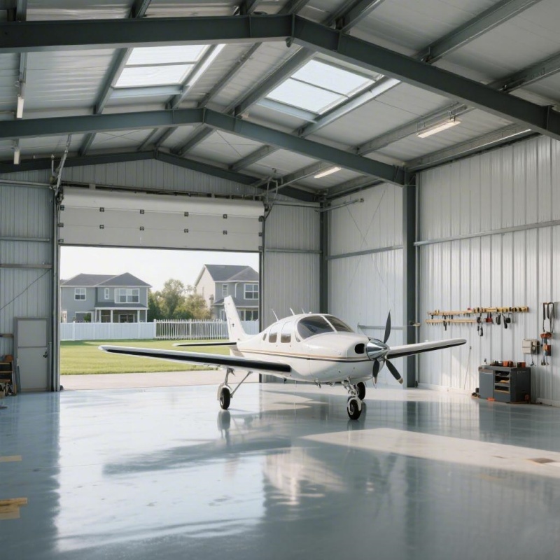 AS463016 PreFab Metal Aircraft Hangar Heavy-Duty Aviation Garage with Easy Assembly Design Airplane Shelter