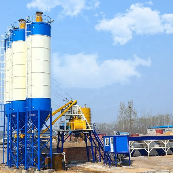 Stationary Concrete Batch Plant 50-75m3/h High Efficiency Automatic Control CE ISO For Precast Concrete Manufacturing