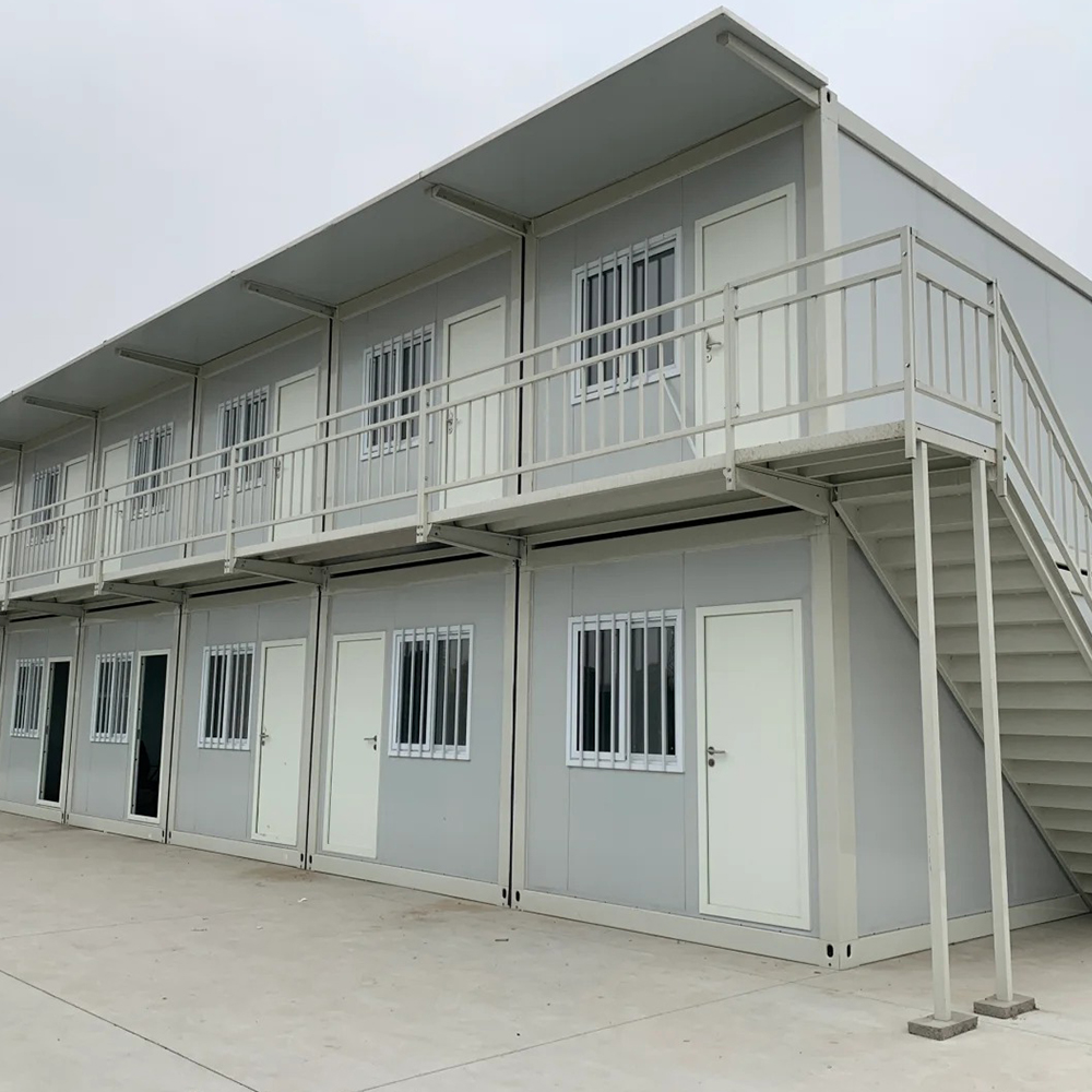 Galvanized Aluminum Structure Modern Design Prefabricated Square Steel Frame Flat Pack Container House Office Building Hotel