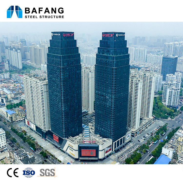 Commercial High-Rise Steel Structure Buildings Prefabricated Modern Design Office Retail Complex for Mall Supplied China