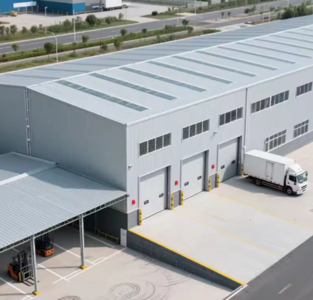 Modern Multi-story Prefabricated Steel Structure Shed, with Garage and Warehouse, Suitable for Hotel Use.