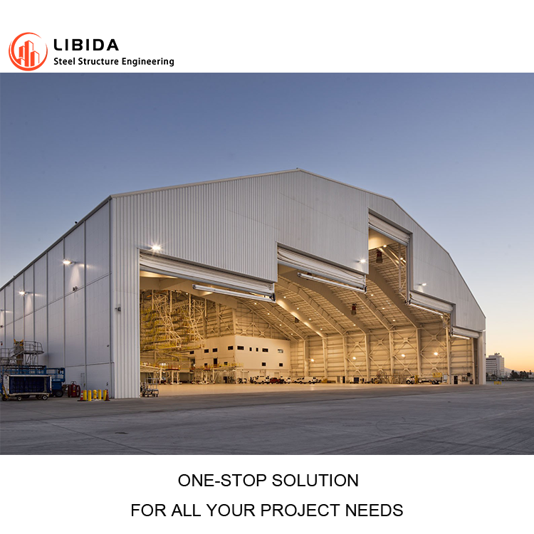 High Quality Custom Prefab Steel Structure Airplane Storage Building Prefabricated Steel Frame Aircraft Hangar Warehouse