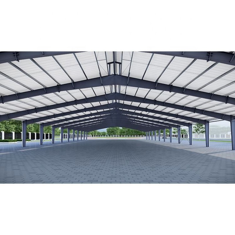 Industrial-Style Free Design Prefabricated Steel Structure Modern Light Warehouse Workshop Office Building Supermarket Prices