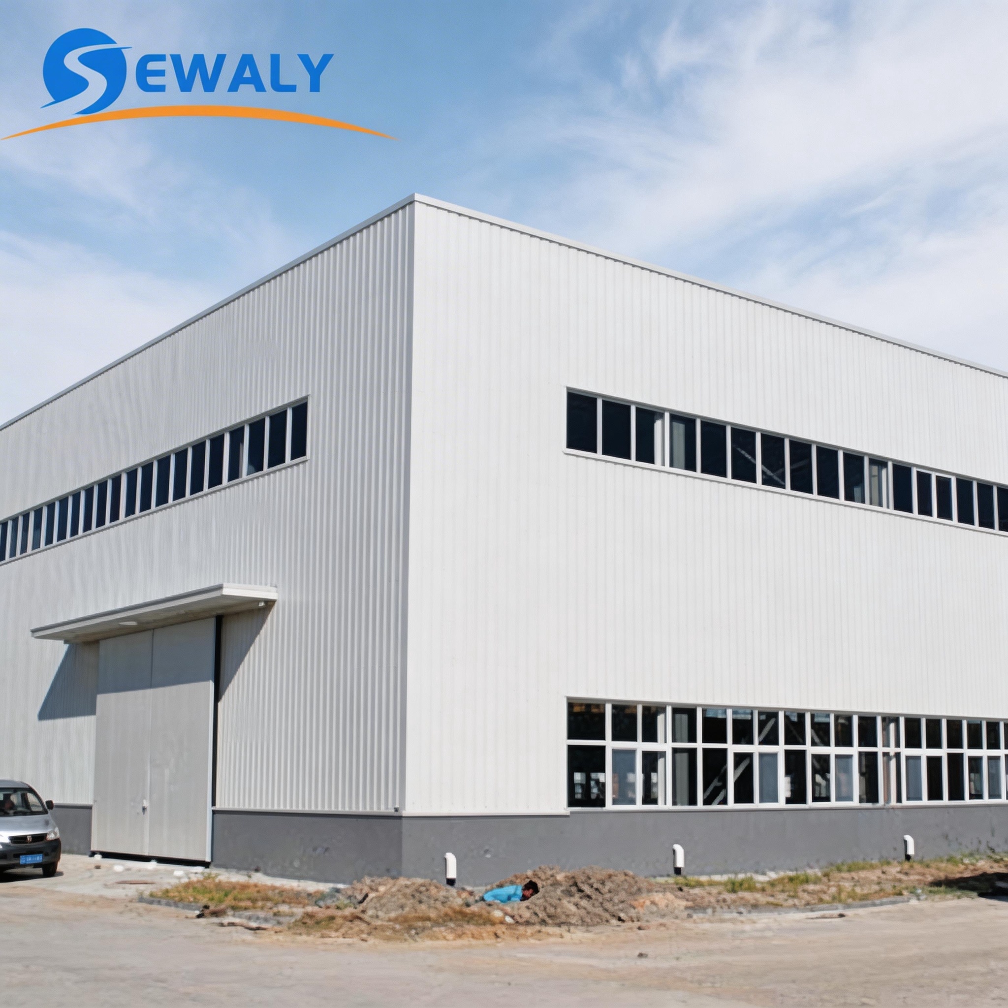 ISO CE Certified Sewaly Brand Guangdong Prefab Steel Structure Warehouse / Light Steel Structure Workshop / Industrial Steel