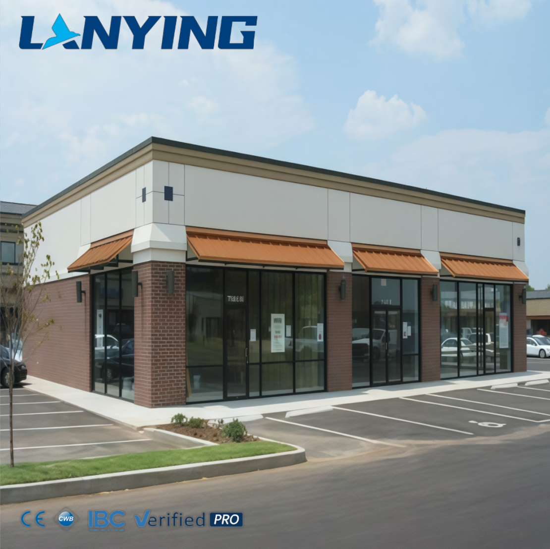 Modern Prefabricated Commercial Workshop Warehouse Steel Structure Building Supermarket Hall Car Shop Park