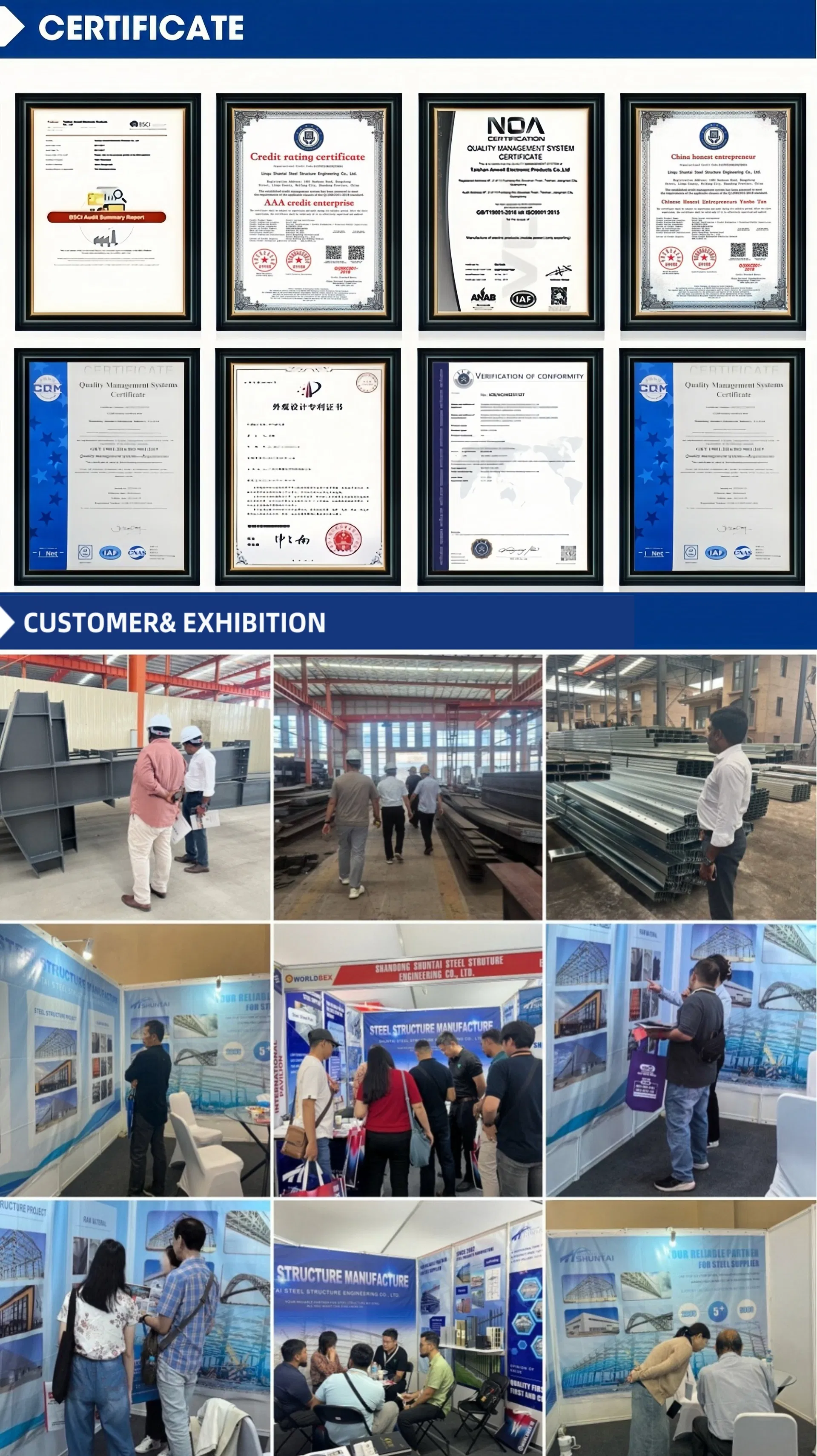 Project Site Completed Steel Structure Warehouse