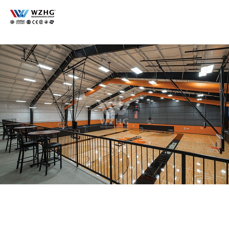 Global Export Pre Engineered Steel Sports Hall 60m Span Commercial Gym Building With Air System