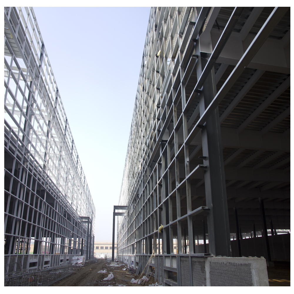 Low Cost Prefabricated Light Steel Structure Workshop | Custom Metal Warehouse Building Galvanized Surface Fiber Glass Panels