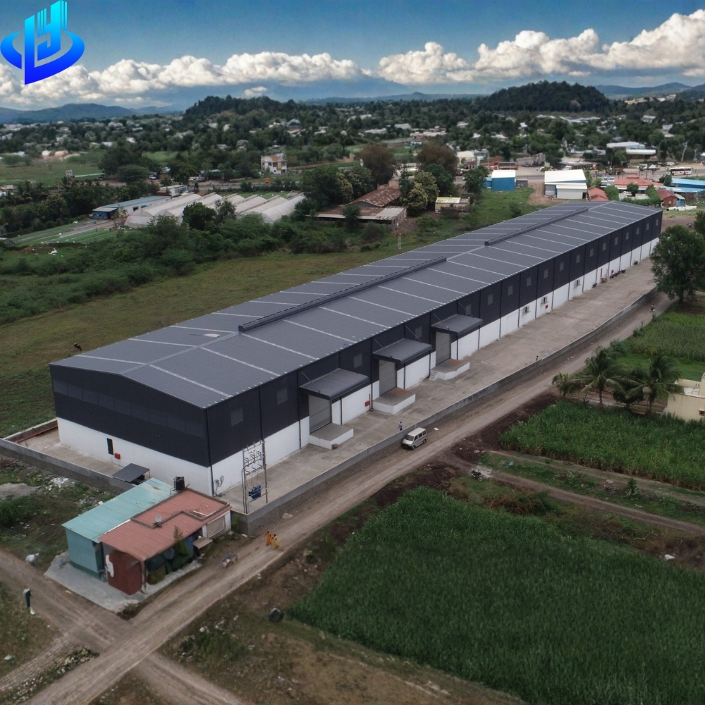 Steel Structure Prefab Metal Building Kits For Commercial Warehouse Workshops Modern Design High Wind Resistance 5-Year Warranty