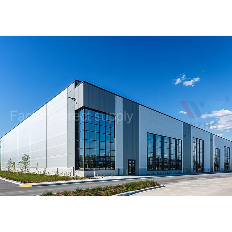Prefabricated Heavy Steel Structure Workshop Building with Fireproof Wall Panels and Welding Services for Industrial Fabrication