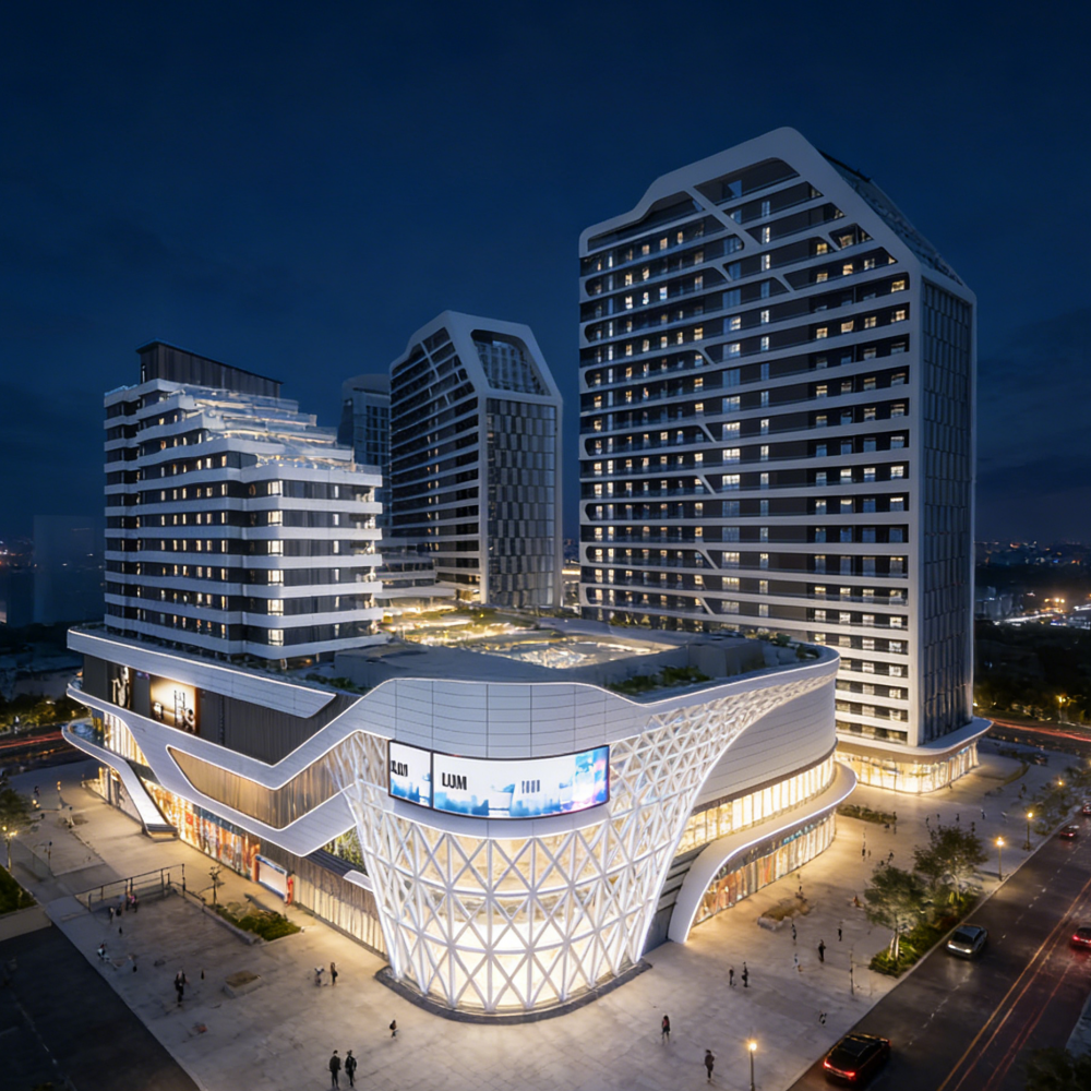 Sophisticated Steel Frame Hotel Complex Architecture For High End Commercial Building Projects With Multi Story Structural Desig