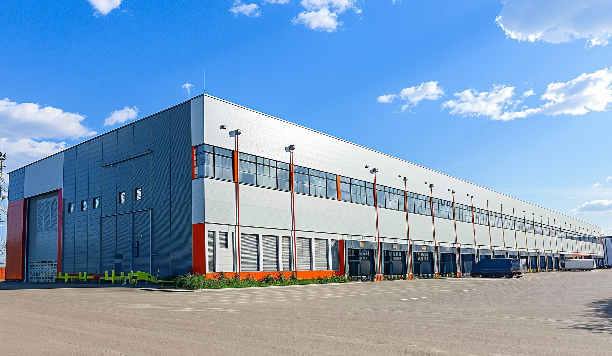 Large Span Logistics Center Industrial Factory Building Prefab Metal Building Modern Storage Facility Steel Structure Workshop