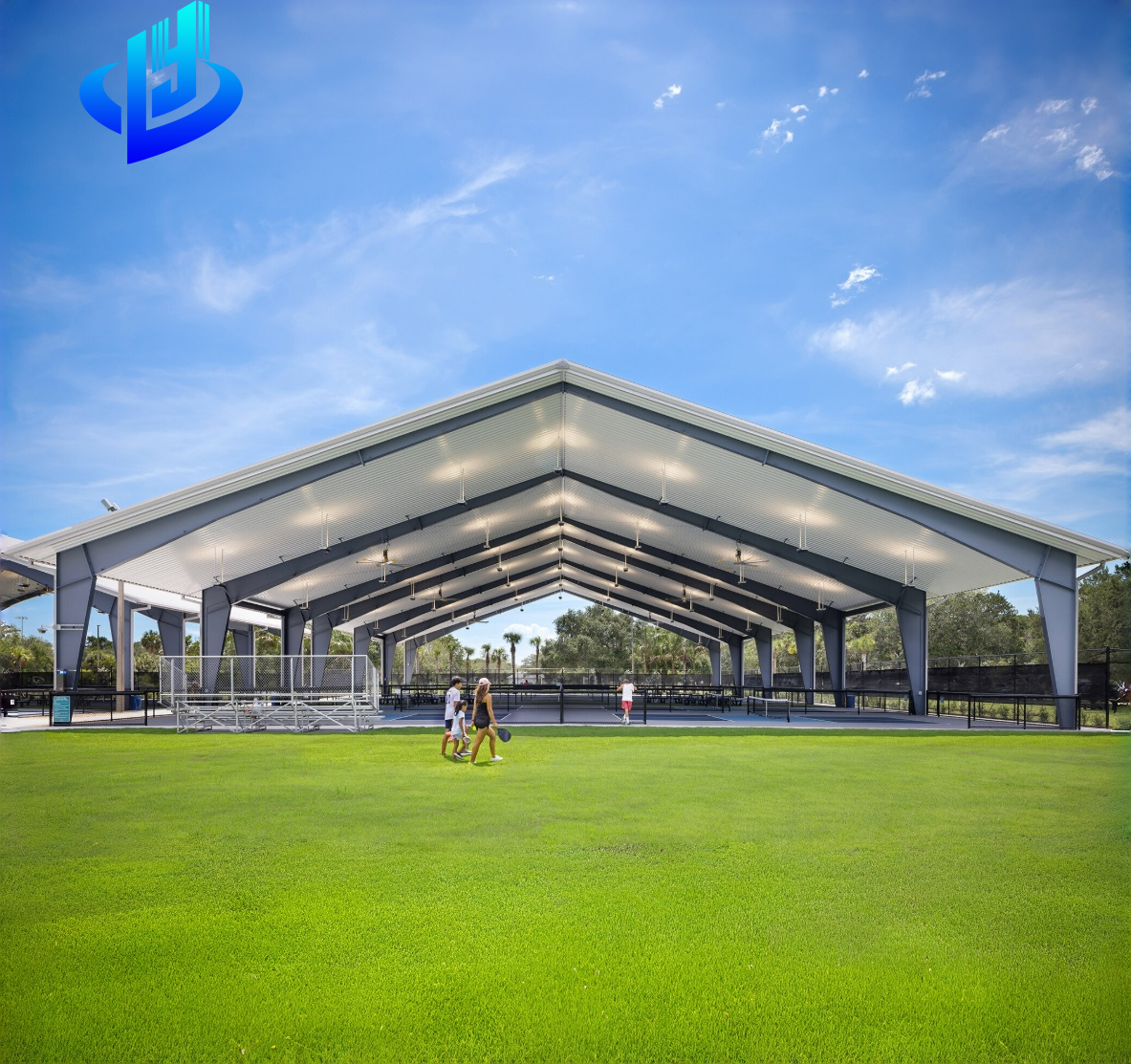 Tianying Modern Light Steel Structure Prefabricated Factory Construction Basketball Gym Stadium 5+ Year Warranty 121+ Mph 20+