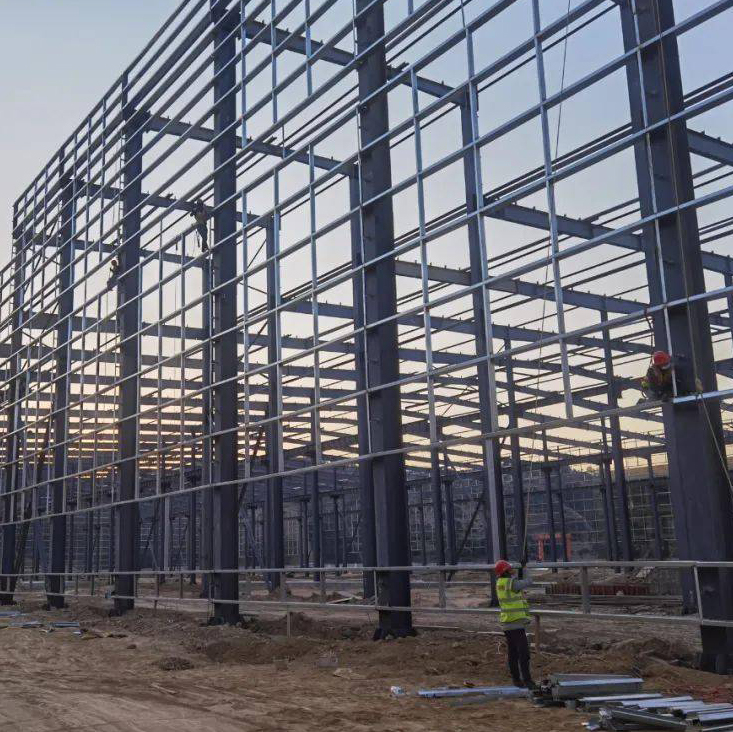 Industrial Light Metal Prefab Prefabricated Steel Frame Structure China Factory Warehouse Building