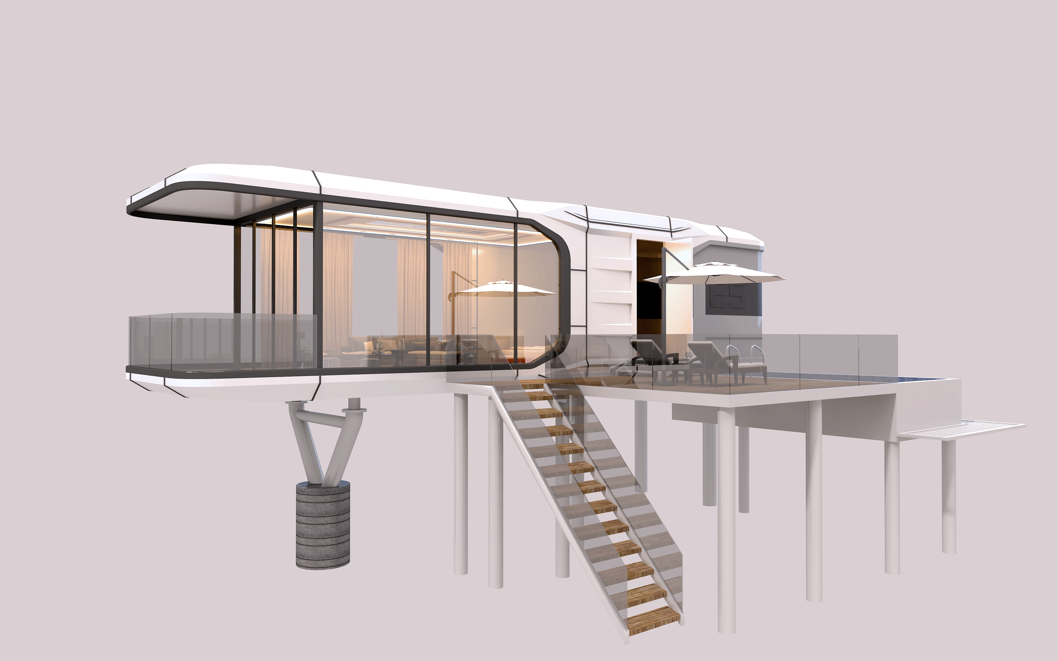 Capsule House Bathroom Setup