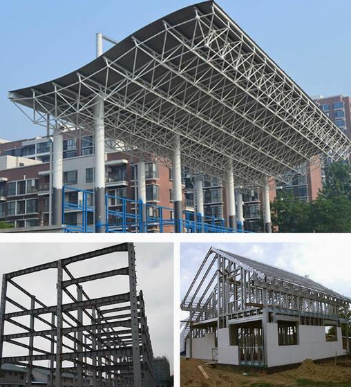 Pre-Fabricated Modern Steel Pipe Canopy Structure for Hotels Apartments Villas-Big Span Steel Buildings High Wind Resistance