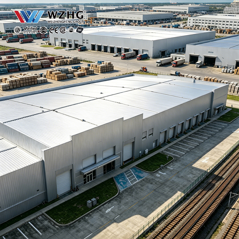 100X200Ft Insulated Storage Logistics Center Low Maintenance Prefabricated Industrial Building Windproof Custom