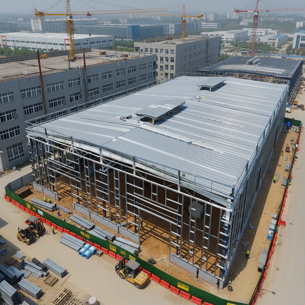 3500㎡ Prefabricated Ready-made Steel Structure Workshop Warehouse Building For Electronics Assembly