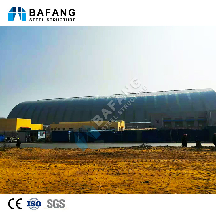 Superior Quality Modern Arched Coal Storage Building Large Span Prefabricated Steel Structure with Quality Material