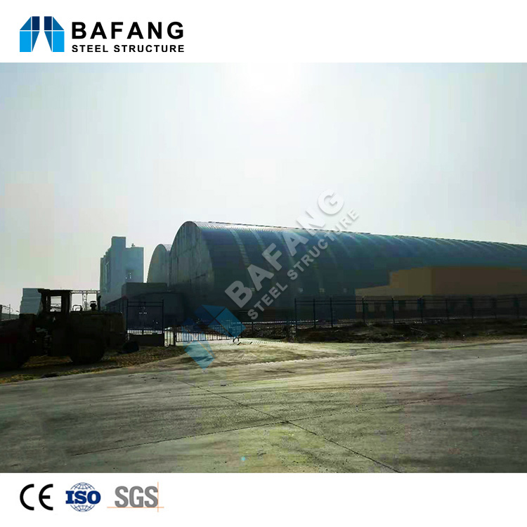 Superior Quality Modern Arched Coal Storage Building Large Span Prefabricated Steel Structure with Quality Material