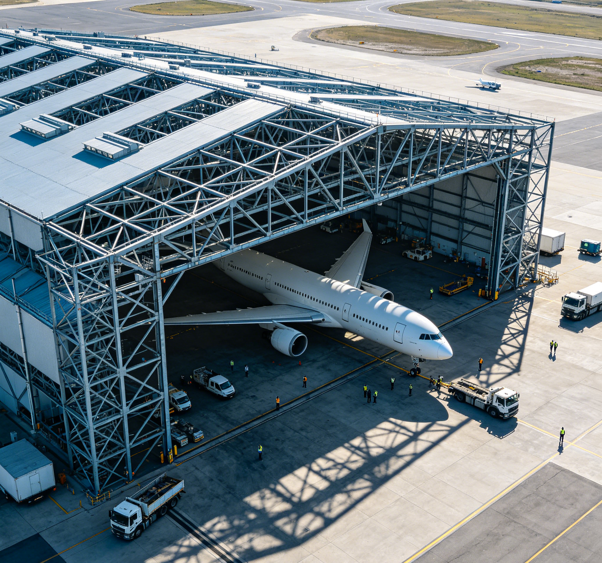 Low Cost Steel Structure Aircraft Hangar Airport Plane Garage Shelter Flight Shed for Airplane Storage
