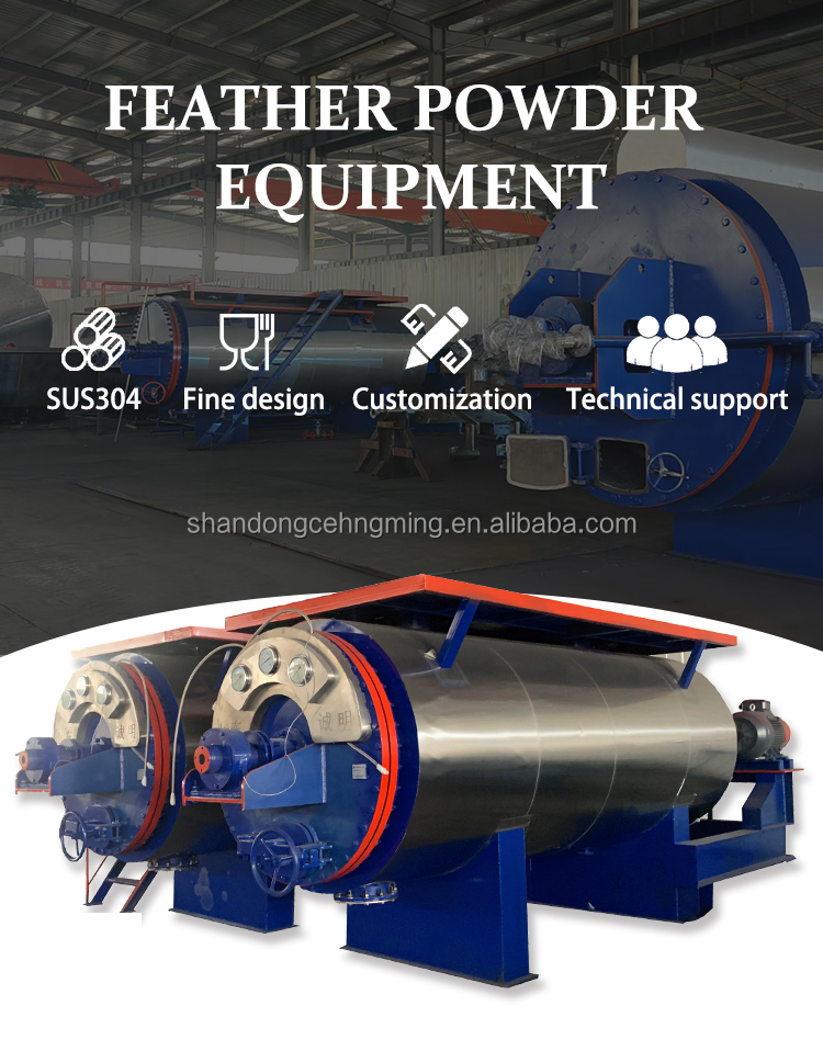Easy To Install Feather Meal Processing Plant Slaughter House Waste Rendering Plant