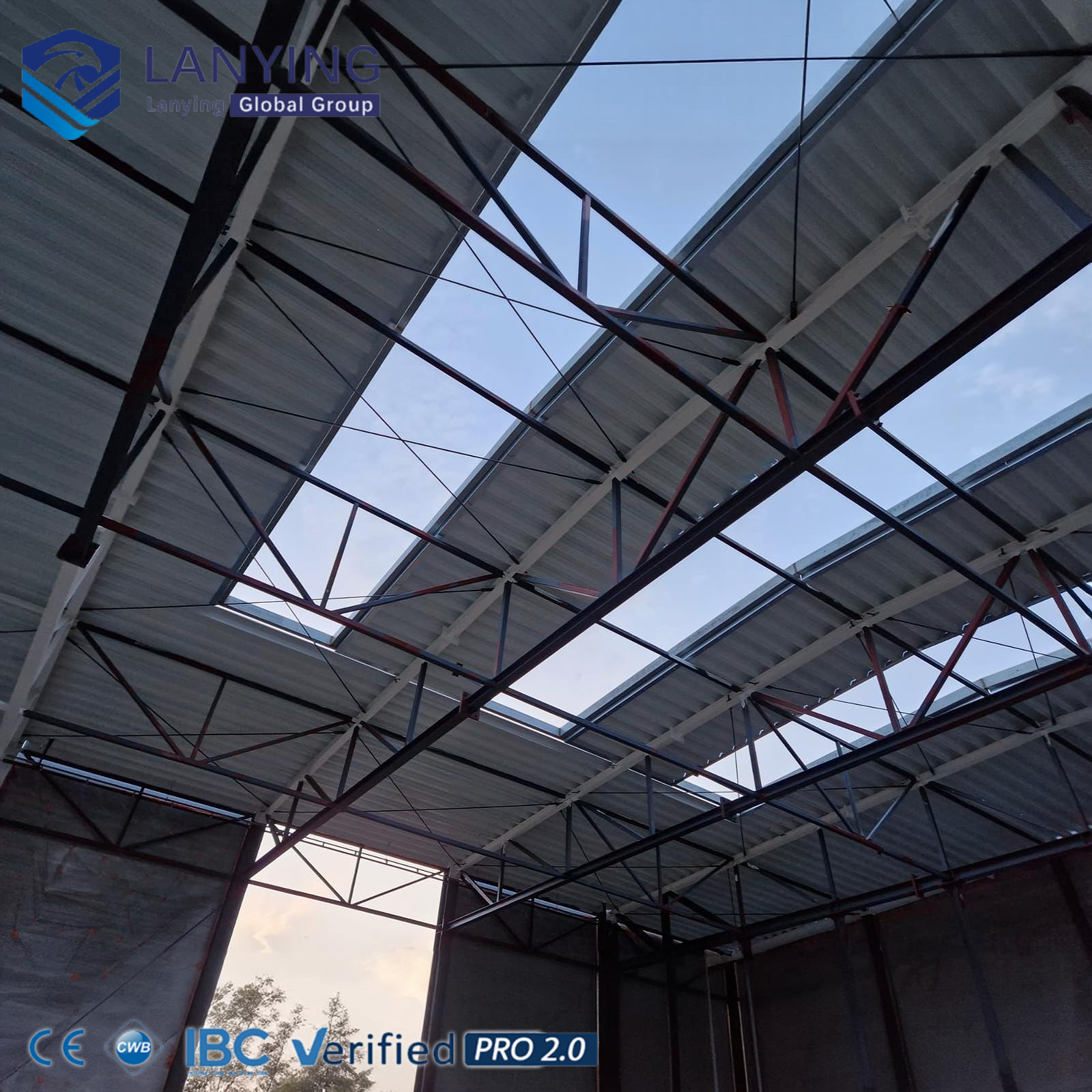 CWB Customized Steel Structure Warehouse Workshop Prefab Metal Buildings Design for a Real Project in Poland