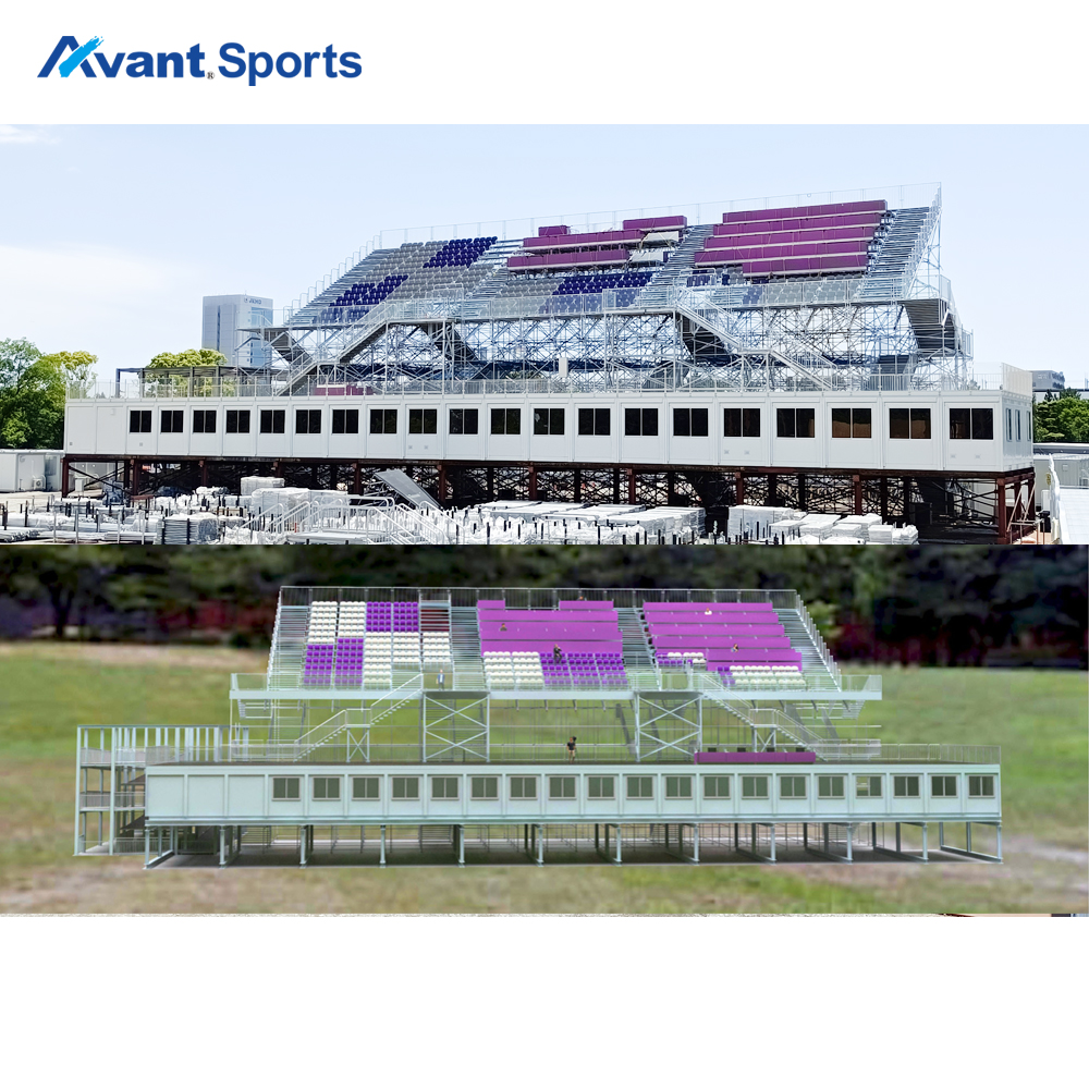 Avant Sports Engineered Modular Demountable Steel Grandstand Structure For Temporary Stadium 2000-5000 Seat Large Event Projects