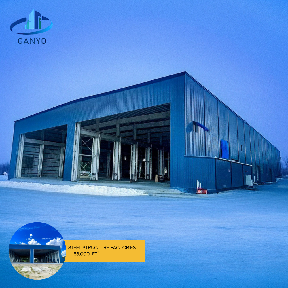 New Prefabricated Heavy Duty Hangar Steel Structure Warehouse for Industrial Factory or Aircraft Maintenance Building Projects