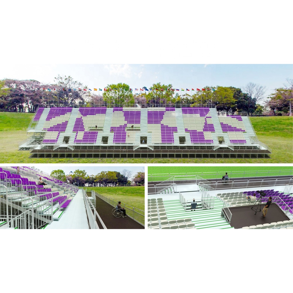 Avant Sports Engineered Modular Demountable Steel Grandstand Structure For Temporary Stadium 2000-5000 Seat Large Event Projects