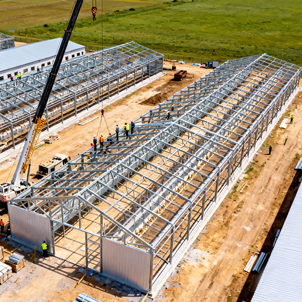 New Steel Structure Mobile Chicken Shed Poultry Farm House High Rigidity Corrosion Resistant