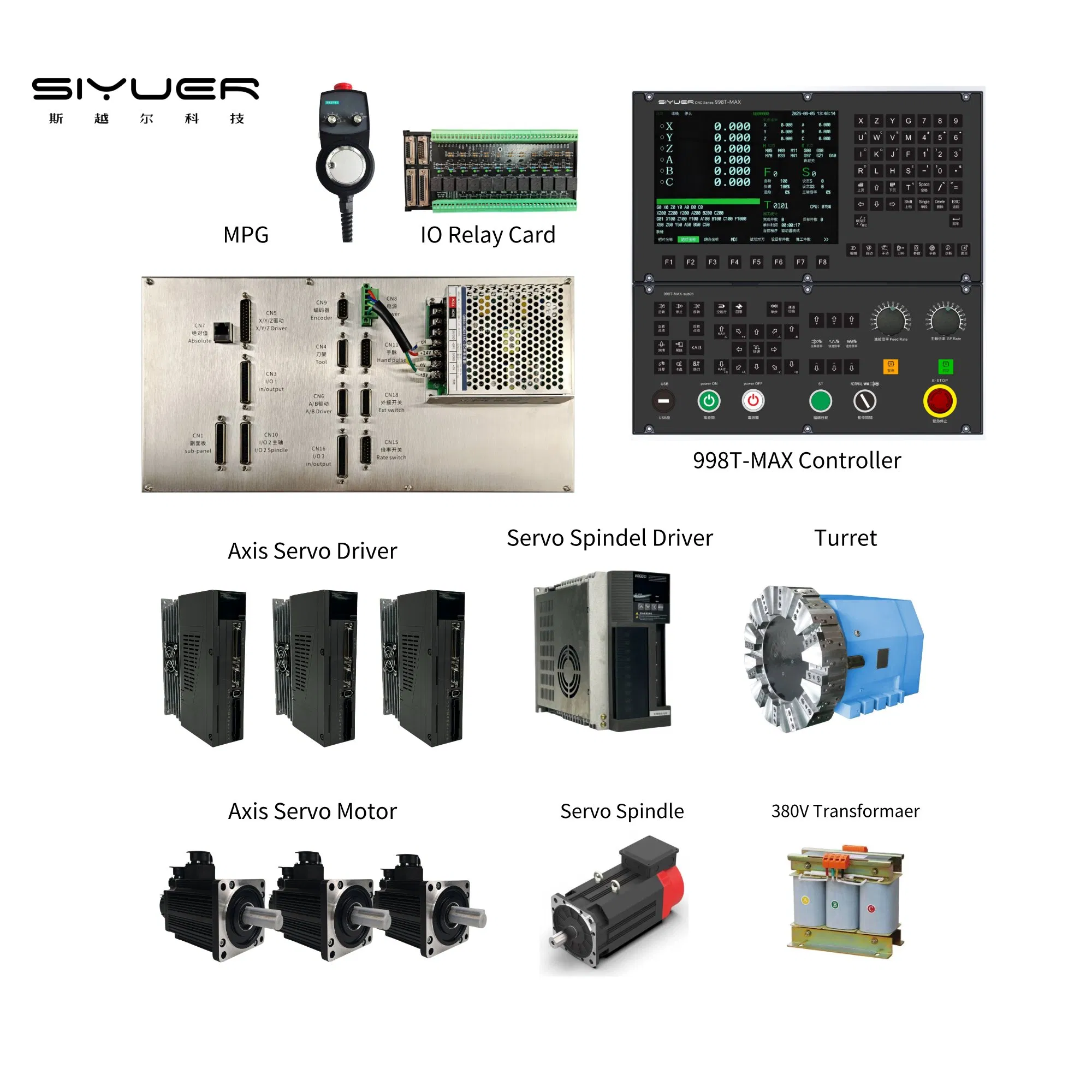 Economical 3 Axis Lathe Turning Machine New CNC System Controller with Multi-Langua Support Core PLC Components