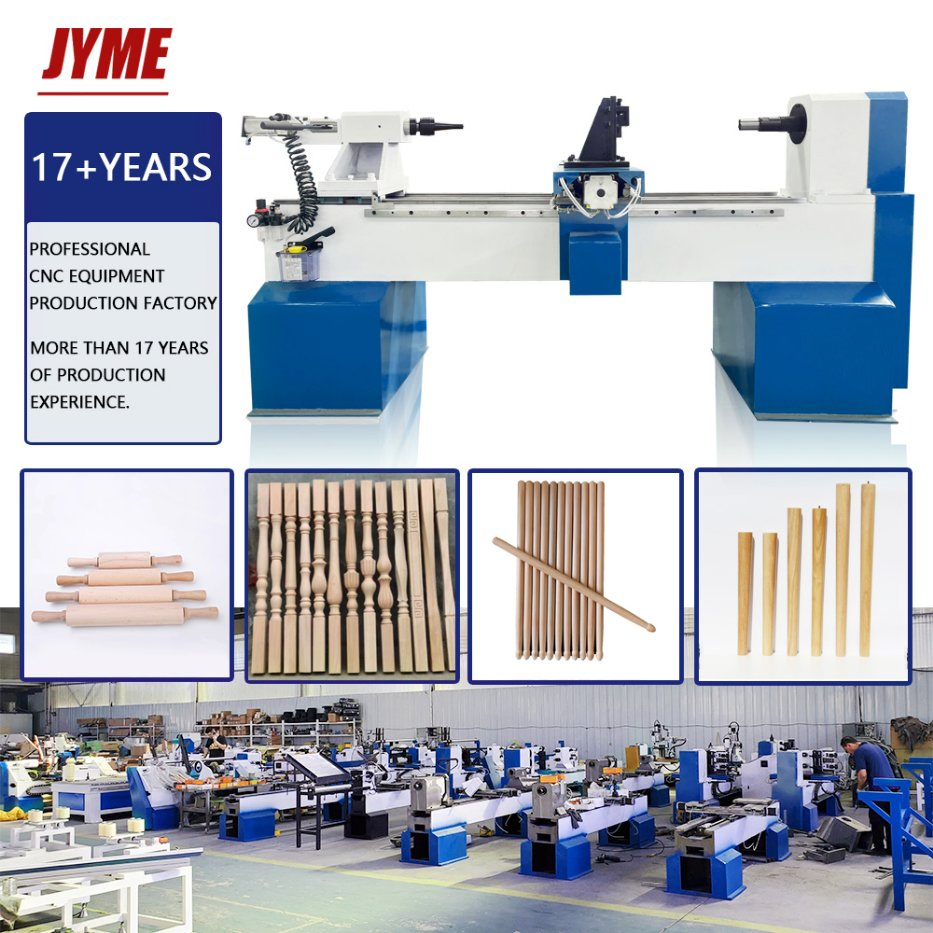 Best Quality Jy-0820 Auto Feeding Mini Wood Lathe Machine CNC Wood Turning Lathe for Wooden Production