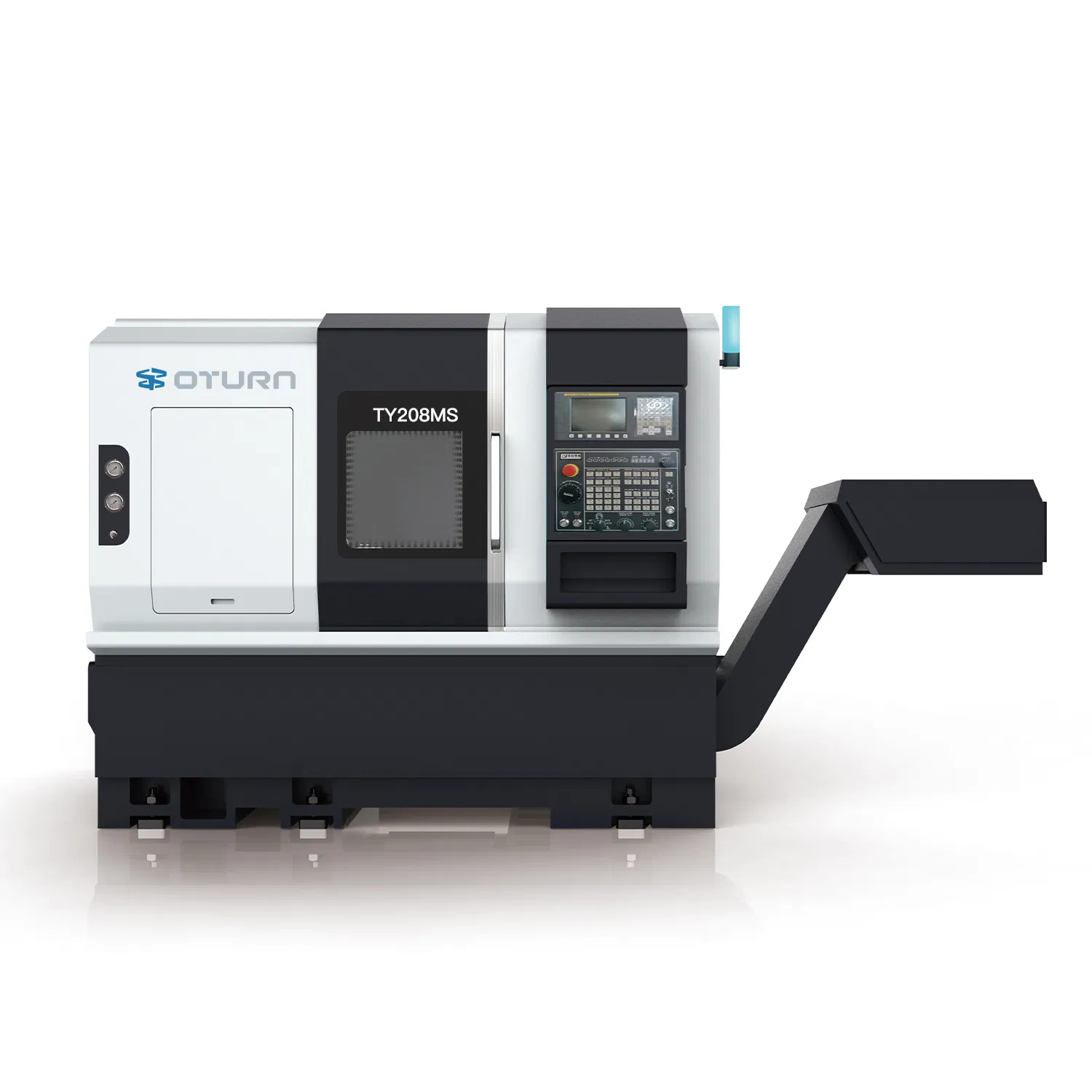 Heavy Duty Linear Guide Way Slant Bed Horizontal Automatic Torno CNC Metal Turning Lathe Machine Ty208ms