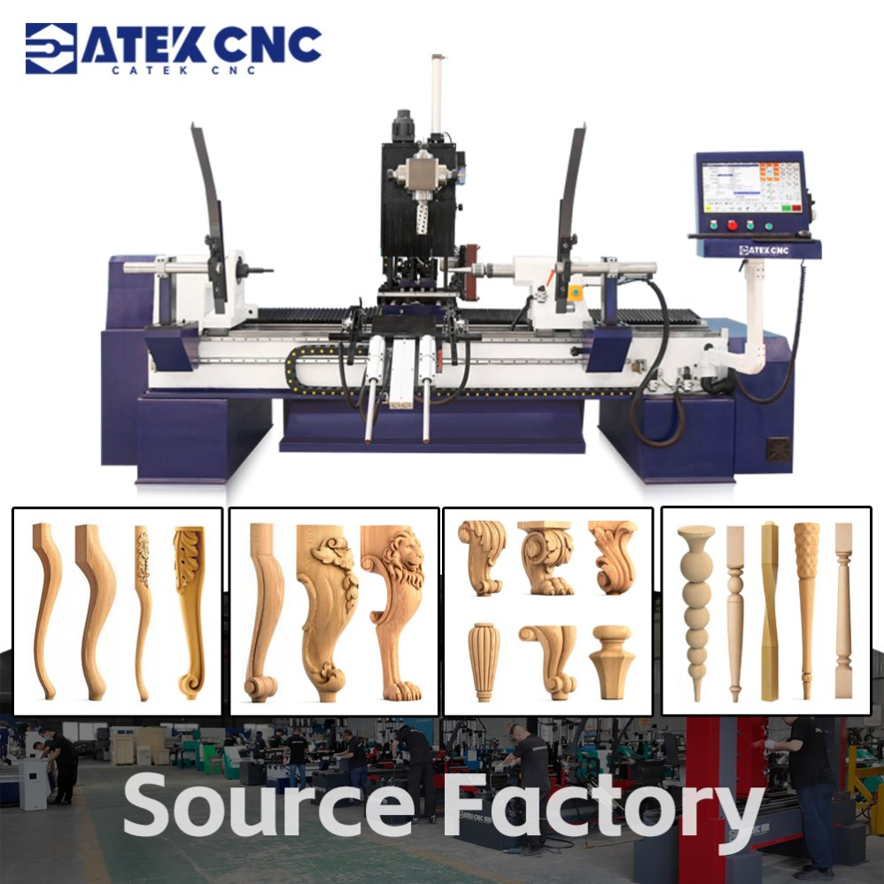 User-Friendly 5-Axis CNC Wood Lathe with Automatic Feeding for Batch Production
