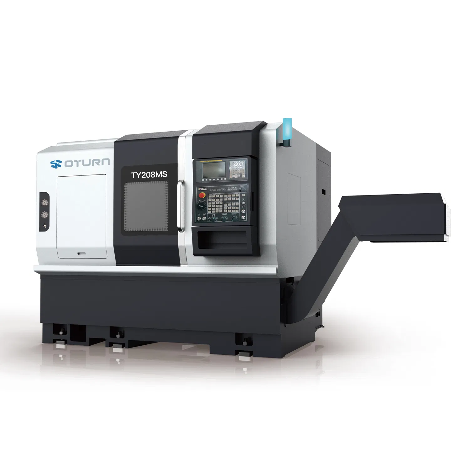 Heavy Duty Linear Guide Way Slant Bed Horizontal Automatic Torno CNC Metal Turning Lathe Machine Ty208ms