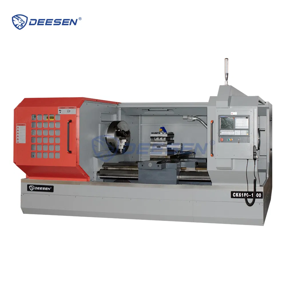 China Torno Metalworking CNC Flat Bed Lathe Ck6180 Cak6180 Automatic Horizontal CNC Turning Machine Center Heavy Duty Processing Metal Cutting Lathe Machine