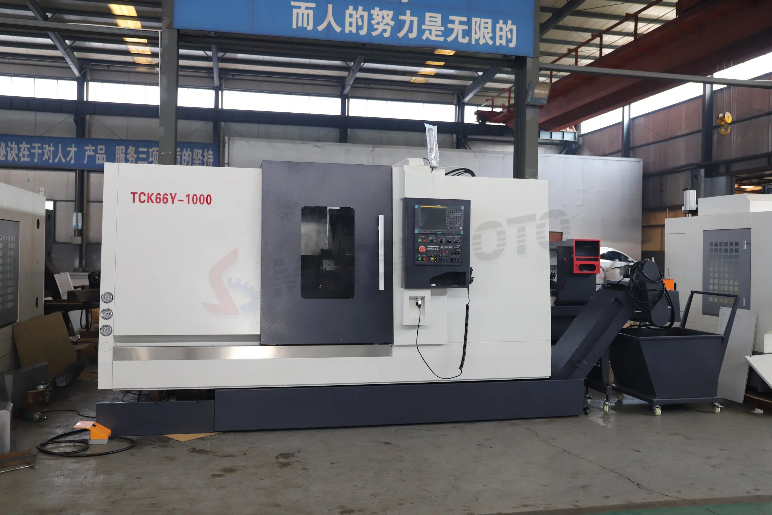 Hot Sale Tck66y CNC Slant Bed Lathe Heavy Duty Turning and Milling Machine for Metal Processing 1000mm CE ISO Certificate