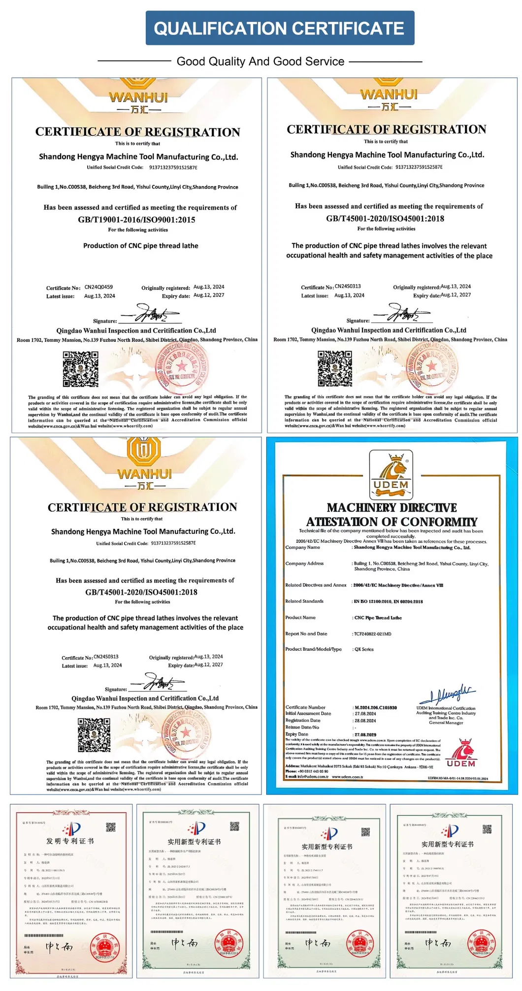 Certificates