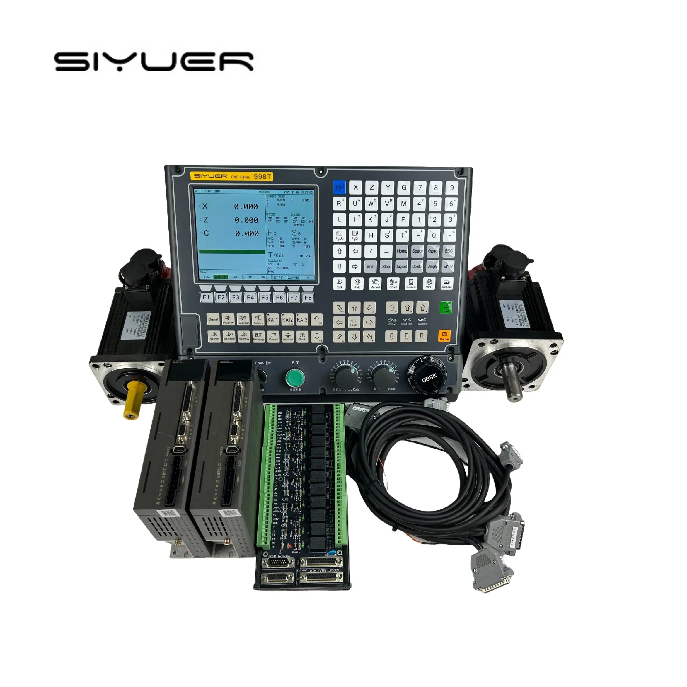 Durable CNC Lathe Control System with Multi-Axis Support for Turning and Milling Operations