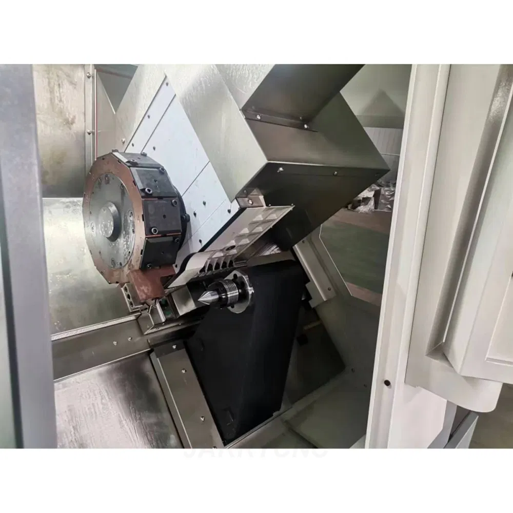 Tc56L High Accuracy Slant Bed Turning Center Compact Industrial CNC Lathe Machine for Precision Metal Machining